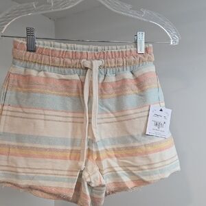 O'Neill Cream Athletic Shorts with Elastic Waistband